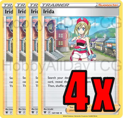 Irida 147/189 X4 Astral Radiance  - Playset - Pokemon TCG - Non-Holo - Near Mint • $3.23