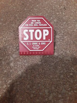 Vintage Advertising Chip Clip For Feed Store In Shape Of Stop Sign • $9.95