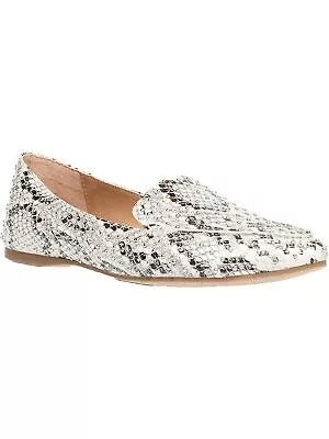STEVE MADDEN Womens White Snake Print Moc-Feather-s Slip On Loafers Shoes 7 M • $61.99