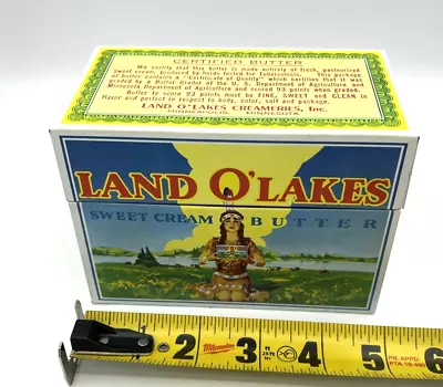 Vintage Land O Lakes Metal Recipe Box EMPTY • $14.95