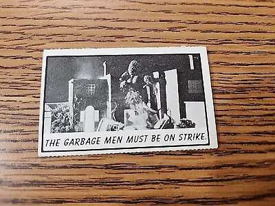 1966 Monster Laffs Midgee Vintage Trading Card #60 Garbage Men On Strike Horror • $3.88