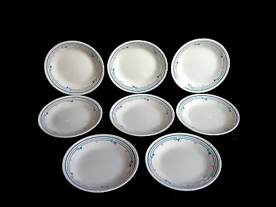 8 Corelle COUNTRY VIOLETS 6 3/4  Bread Dessert Plates Beige MICROWAVE SAFE • $16.99