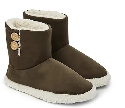 Men's Slippers - Plush Boot Slippers Men Teenagers Memory Foam Warm Indoor House • £15