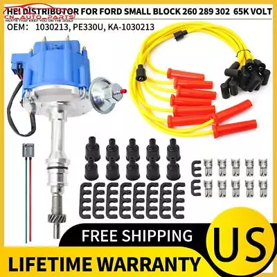 HEI Ignition Distributor Set For Ford Small Block/SBF Windsor 221 260 289 302 US • $70.99