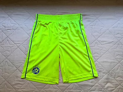 MACCABI Tel Aviv Soccer Football FC Yellow-Blue Shorts Child/Youth Size 14(Y) • $59