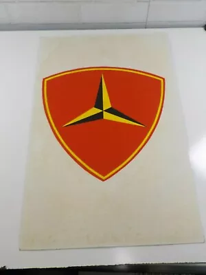  Rare USMC 3rd Marine Infantry Division Insignia Sign From A Recruiters Office • $75