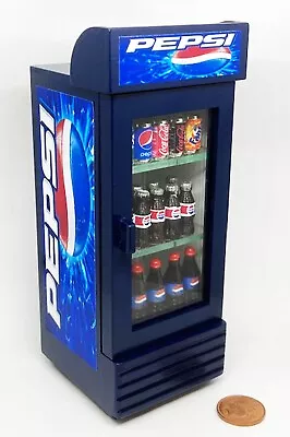 Dolls House Filled Pepsi Cooler Fridge Tumdee 1:12 Scale Coke Accessory S • $57.45