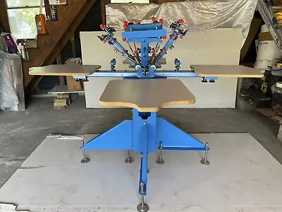 4 Color 4 Station Manual Screen Printing Screen Machine Printer • $499