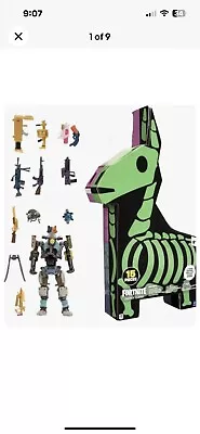 New Fortnite Supply Llama 4  Kit Cat Mech Figure W Back Bling Weapons Gift Set • $23.99