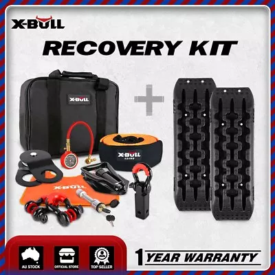 X-BULL Winch Recovery Kit 13PCS Recovery Tracks Snatch Strap 4WD 4X4 Offroad Car • $219