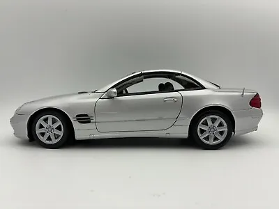 Minichamps Mercedes Benz 2001 SL Coupe Silver 1:18 Scale Diecast Model Car • $149.43