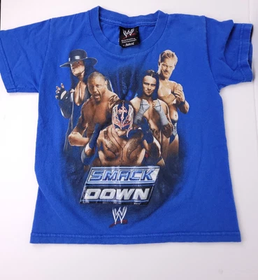 £10.55 • Buy World Wrestling Entertainment Youth Boys Blue Short Sleeve Graphic T-Shirt Small