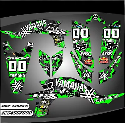 Yamaha YFZ 450 Graphics Kit 2003 2004 2005 2006 2007 2008 Stickers Decals Kit • $140