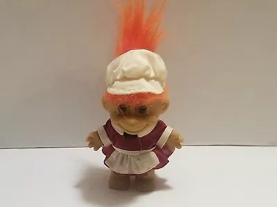 Vintage 4.5  Russ Maid Troll Doll With Orange Hair EUC • $12.99