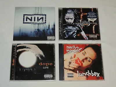 4 Cd Nine Inch Nails W Teeth Marilyn Manson Lunchbox Dope Life Union Underground • $39