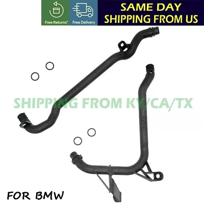$33.99 • Buy New 2pcs Heater Water Coolant Pipe Set W/Orings For BMW 11537502525, 11531705210