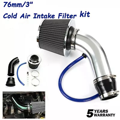 3  Car Cold Air Intake Filter Alumimum Induction Pipe Hose Kit For Honda Civic • $33.14