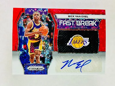 Nick Van Exel 2023-24 Panini Prizm /99 Auto Red Disco Fast Break Lakers • $11.95