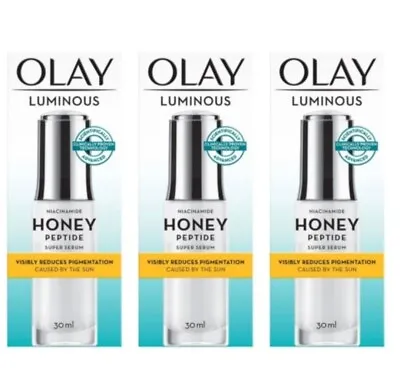 $59 • Buy SALE! 3X Olay Luminous Niacinamide Honey Peptide Super Serum 30ml - RRP $180