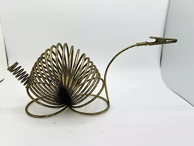 Vtg Mid Century Modern Spring Wire Coil LOCH NESS Monster Letter Holder Era Mail • $10