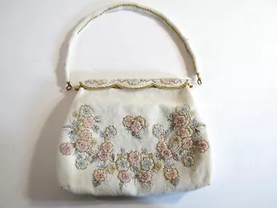 Antique French Floral Micro Beaded Purse • $175