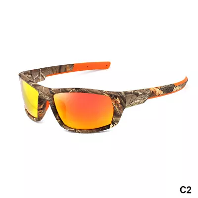 Men Camouflage Sport Fishing Glasses Rayed Goggles Outdoor Polarized Sunglasses • $8.99