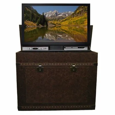 Touchstone Elevate 72007 Vintage Trunk TV Lift Cabinet For 46  Flat Screen TVs • $2199