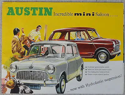 Austin Mini Saloon Hydrolastic Suspension Colour Fold Our Brochure • $55