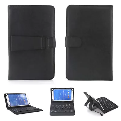 For Orbic Tab 8 5G 8 Inch Tablet USB-C Wired Keyboard Leather Stand Case Cover • $13.99