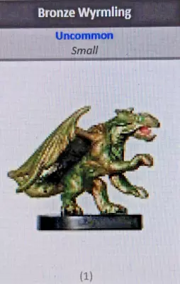 D&D Miniatures Giants Of Legends BRONZE WYRMLING #01 W/ Stat Card NIB • $8.99