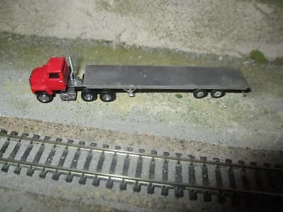 N Scale Atlas L9000 Ford Tractor /  40 Ft  Custom Flat Bed Trailer   Detailed • $20