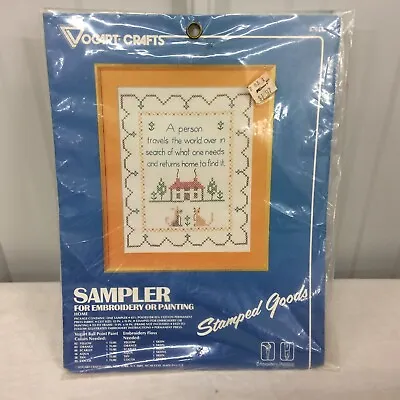 VTG NOS Vogart Crafts  Home  Sampler For Embroidery Or Ballpoint Painting 8761A • $14.99