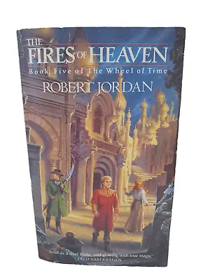 Robert Jordan Wheel Of Time # 5 The Fires Of Heaven Paperback 1994 Orbit 17.5 11 • $27