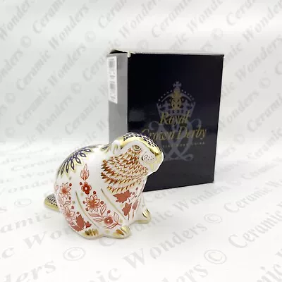 £49 • Buy Royal Crown Derby ‘Beaver’ Animal Paperweight (Boxed) Gold Stopper
