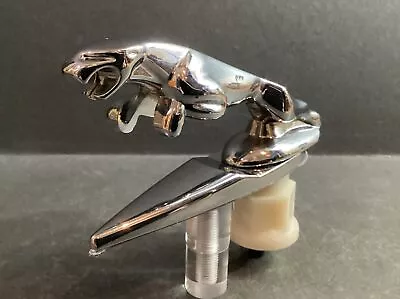 Vintage Chrome Jaguar Leaping Cat Medium Car Bonnet Mascot 5inches Long (B) • £44