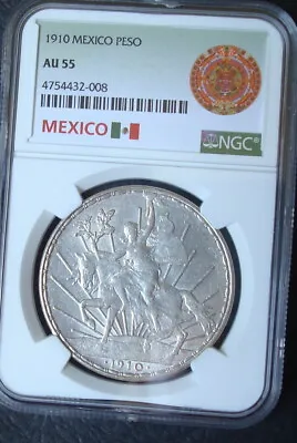 1910 Mexico Peso Silver Beautiful Coin • $600