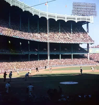 1957 World Series Yankee Stadium Vs. Braves Original Photo Color Negative 120MM • $850