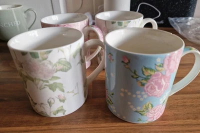 £5 • Buy  Flowers Tankard Mug By Heron Cross Pottery X 4