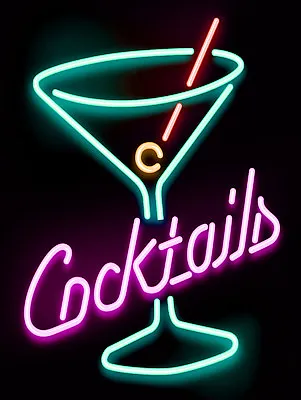 £4.84 • Buy Neon Cocktails Retro Metal Aluminium Vintage Sign Bar Pub Club Man Cave