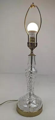 Waterford Large Lead Crystal Lamp Beautiful Heavy Works Great Vintage Marked Vgc • $129.95