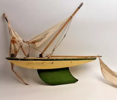 $24.44 • Buy Star Yacht SY 4 Birkenhead Vintage 1970s Pond Yacht 43cm Cream/Green Project