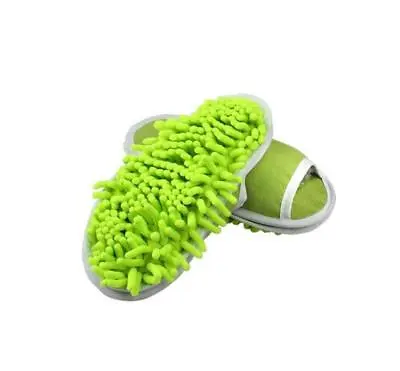 Slipper Microfiber Mopping Shoes Cleaning Tool Size 6 - 9 GREEN - 1 Pair • $6.99