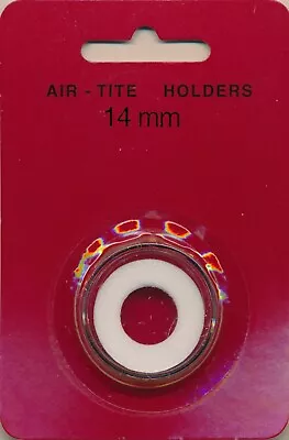 AIR-TITE Coin Capsule / Holder - 14 Mm - White Ring - US 3 Cent Silver • $1.30