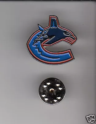 VANCOUVER CANUCKS NHL Hockey Team  C  Logo METAL HAT LAPEL PIN New Sealed Mint • $3.96