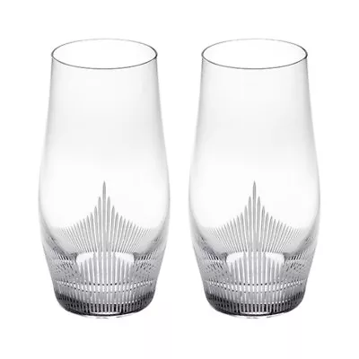 Lalique Long Drink Tumblers Pair 100 Points Clear Crystal (10332500) • £160