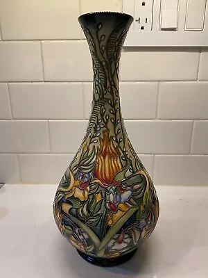 Moorcroft Prairie Summer Large 12  Vase 2001 • $485