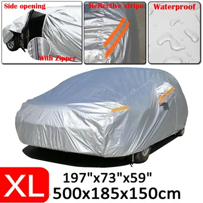 Universal Car Cover Outdoor Waterproof Snow Dust Resistant Sun UV Protection XL • $35.99
