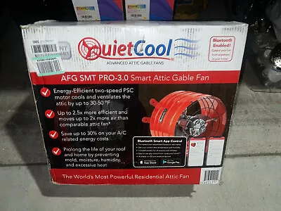 QuietCool AFG SMT PRO 3.0 Smart App Controlled Gable Mount Attic Fan Red New • $189.05