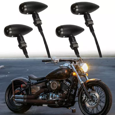 $30.59 • Buy For Yamaha V Star 650 950 1100 1300 Bobber 4xMotorcycle LED Turn Signals Lights