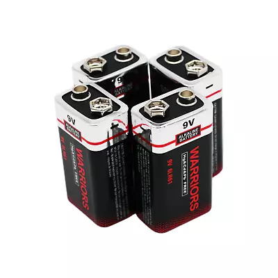 Warriors High Capacity 9V 9Volt 2x4x8x Alkaline Battery Smoke Detector Batteries • $4.99